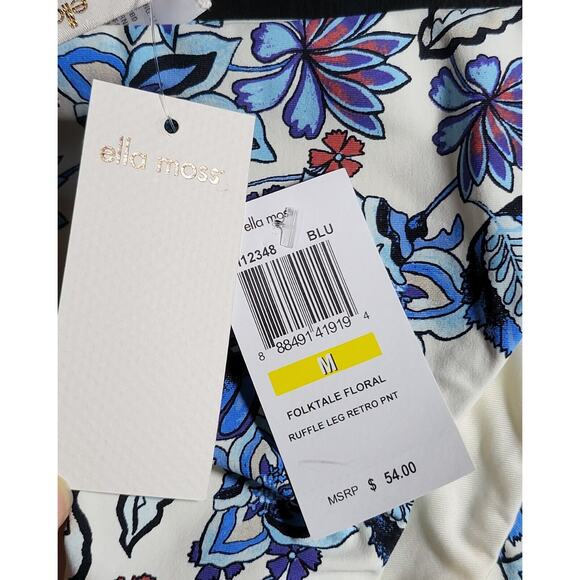 NWT ELLA‎ MOSS Folktale Floral Ruffle Leg Boho Bikini Bottom Women's Size M - Picture 2 of 9